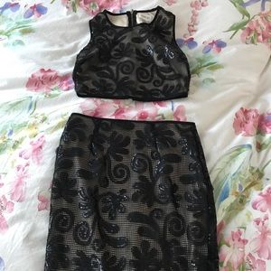 Two piece crop & skirt